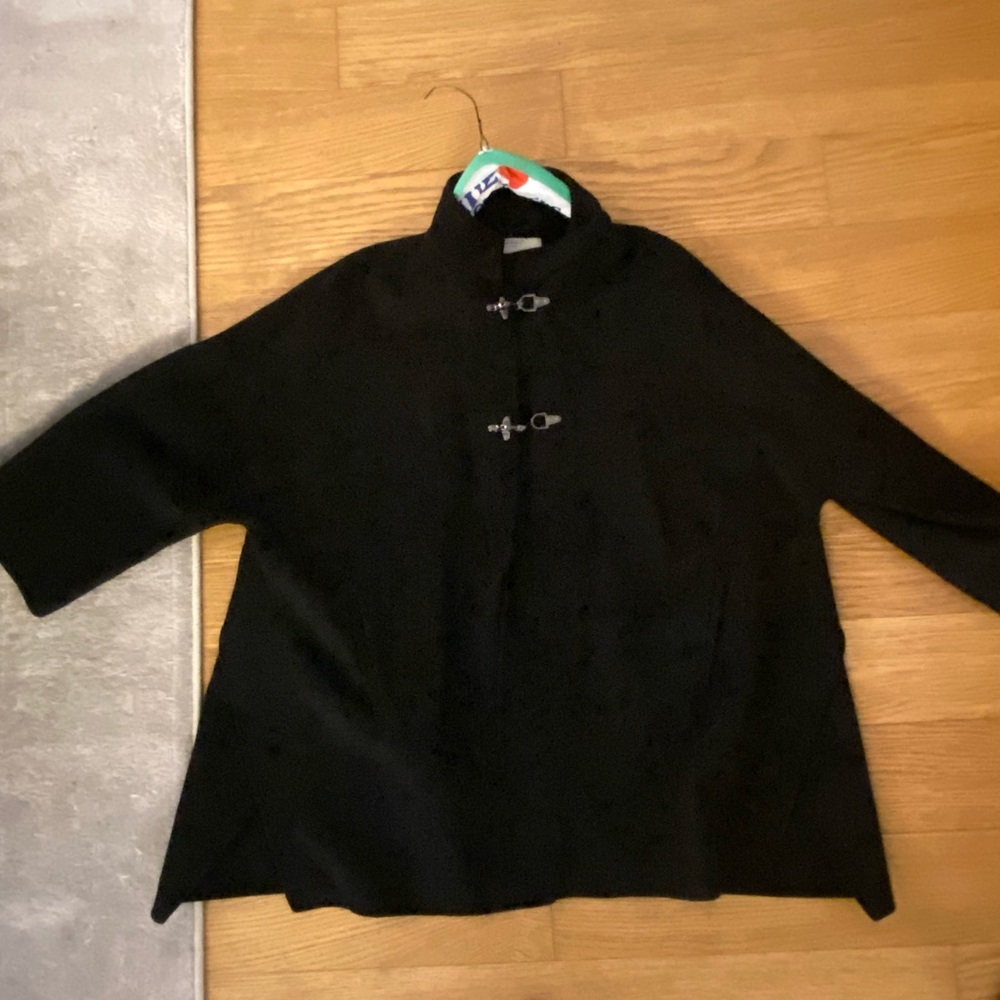 Zara Black Cape Coat for Women